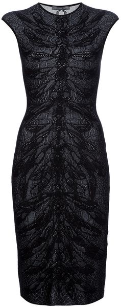Alexander McQueen Jacquard Textured Dress - Lyst