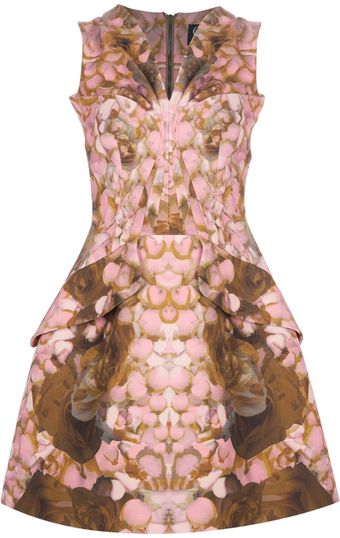 Alexander McQueen Printed Sleeveless Dress - Lyst