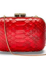 Aspinal Cleopatra Box Clutch Malaysian Red Python