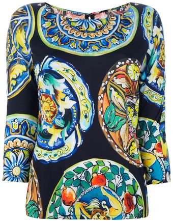 Dolce & Gabbana Printed Top - Lyst