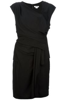 Helmut Lang Asymmetric Draped Dress - Lyst