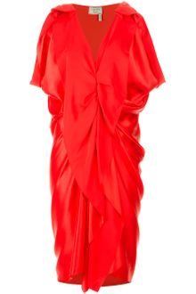 Lanvin Sleeveless Draped Dress - Lyst