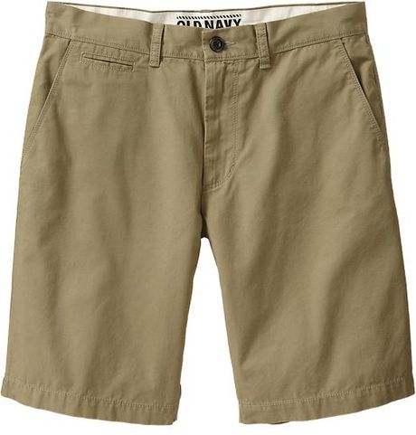 Old Navy Slimfit Shorts 10 in Khaki for Men (dried grasses) | Lyst