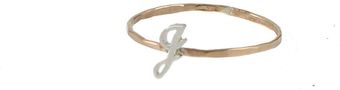 Peggy Li Tiny Script Initial Ring - Lyst