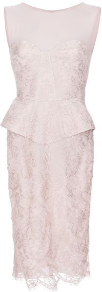 Pucci Lace Peplum Dress - Lyst