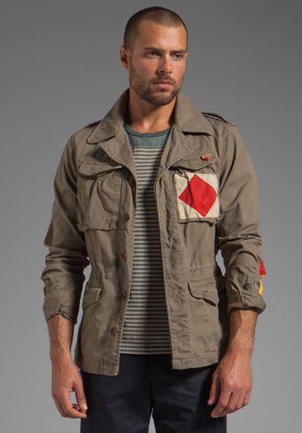 Scotch & Soda Patterned Army Jacket in Green - Lyst