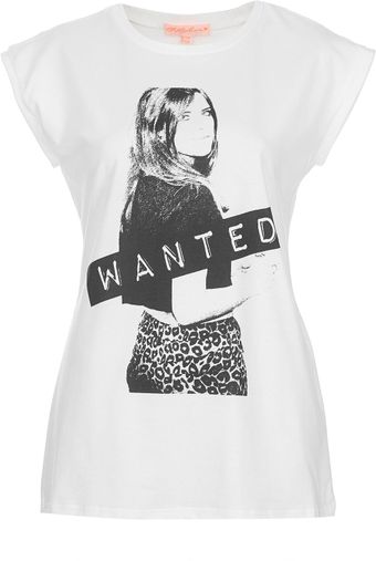 Topshop Wanted Graphic T-Shirt  - Lyst