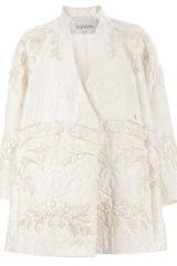 Valentino Embroidered Swing Coat