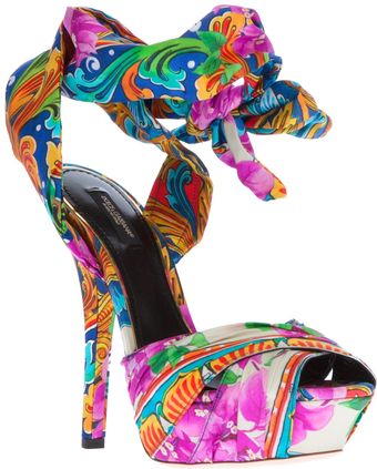 Dolce & Gabbana Printed Sandal - Lyst