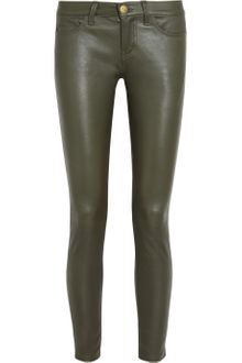 Current/Elliott The Ankle Stretch Leather Skinny Pants - Lyst