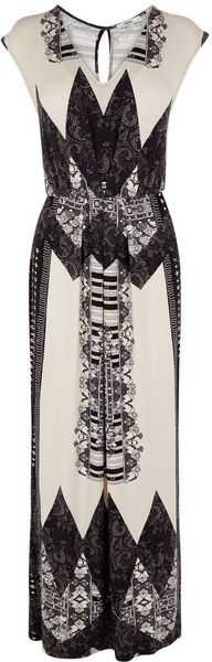 Oasis Scarf Border Maxi Dress - Lyst