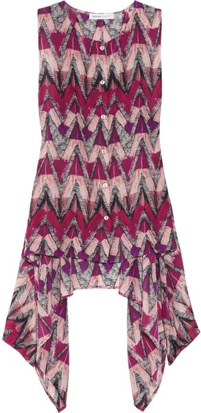 See By Chloé Printed Sleeveless Silk Top - Lyst