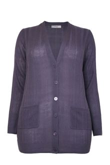 Ann Harvey Pointelle Boyfriend Cardigan - Lyst