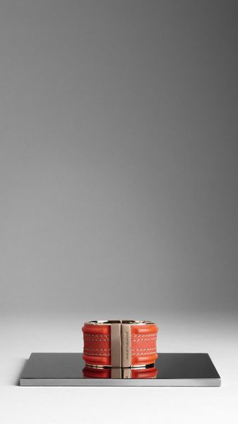 Burberry Bridle Leather Cuff - Lyst