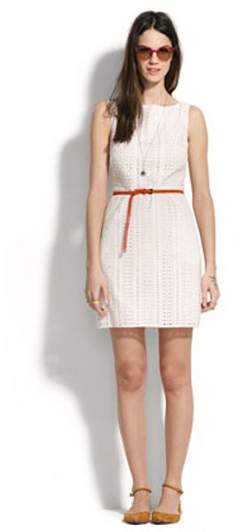 Madewell Eyelet Trail Dress - Lyst