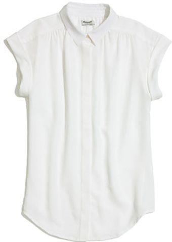 Madewell Silk Rollsleeve Top - Lyst