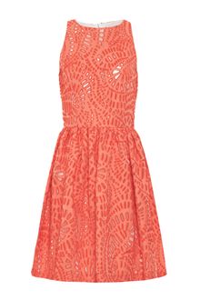 MSGM Laser-Cut Cotton Dress - Lyst