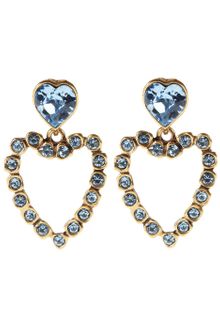 Oscar de la Renta Swarovski Heart Clip Earring - Lyst