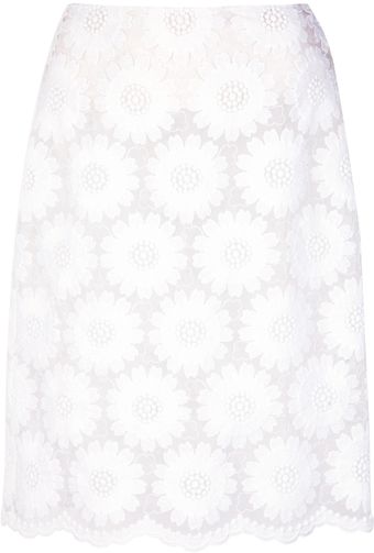 Simone Rocha Big Daisy Embroidered Skirt - Lyst