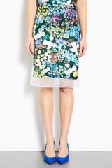 Sophie Hulme Floral Paneled Silk Skirt
