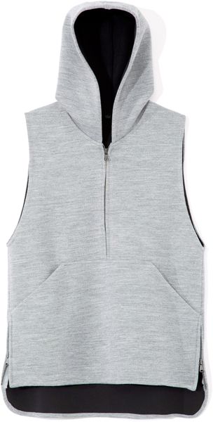 Tibi Bonded Punto Milano Hooded Vest - Lyst