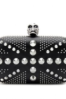Alexander McQueen Skull Embellished Studded Union Jack Box Clutch - Lyst