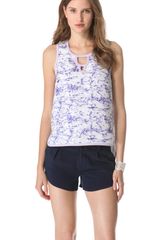 Diane Von Furstenberg Laci River Batik Sequin Tank