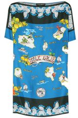Dolce & Gabbana Print Silk Top