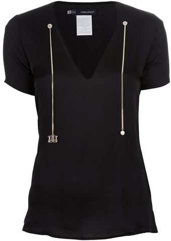 DSquared2 Chain Detailed Blouse - Lyst