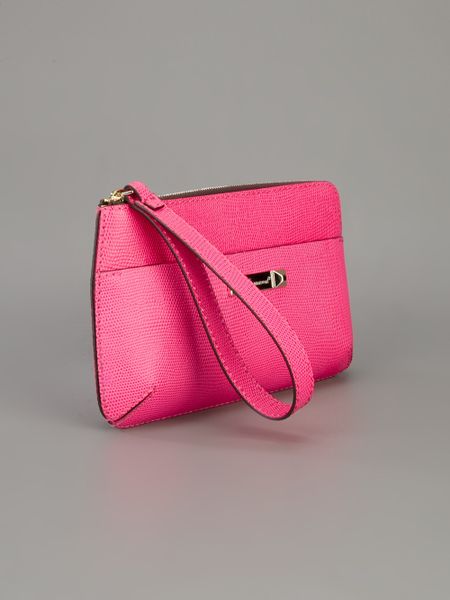 fuschia pink clutch purse