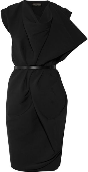 La Petite Salope Draped Crepe Shift Dress - Lyst