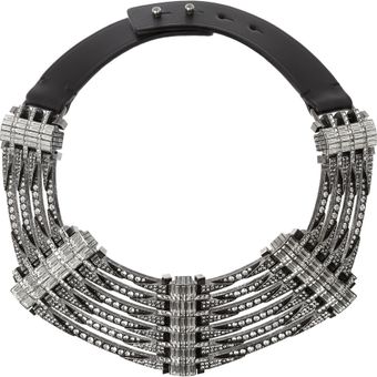 Lanvin Dedale Silver-Tone Crystal Necklace - Lyst