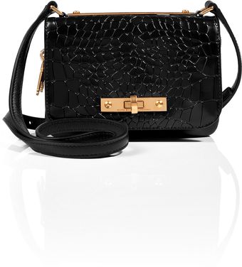 Marc By Marc Jacobs Black Embossed Leather Mini Crossbody Bag - Lyst