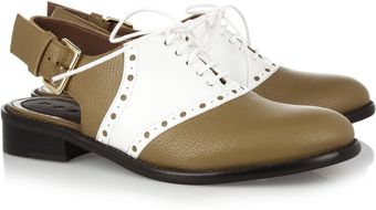 Marni Texturedleather Cutout Brogues - Lyst