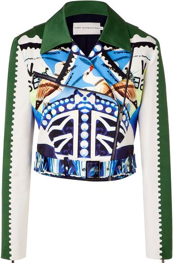 Mary Katrantzou Multicolored Cottonsilk Starsailor Jacket - Lyst