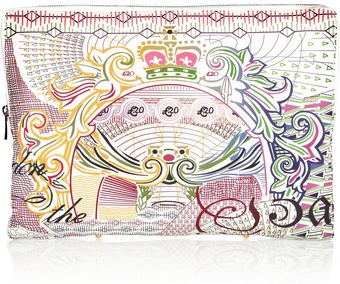 Mary Katrantzou Pound Printed Leather Pouch - Lyst