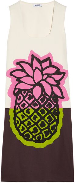 Moschino Cheap & Chic Printed Cotton-Canvas Shift Dress - Lyst