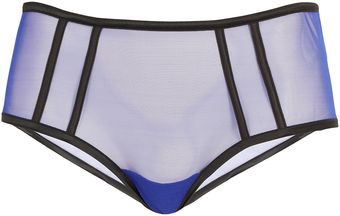 Topshop Caged Mesh Midi Knickers - Lyst