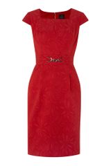 Adrianna Papell Floral Jacquard Dress