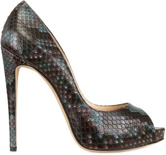 Alexandre Birman 120mm Python Open Toe Pumps - Lyst