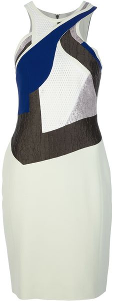 Antonio Berardi Tri-Colour Panelled Dress - Lyst