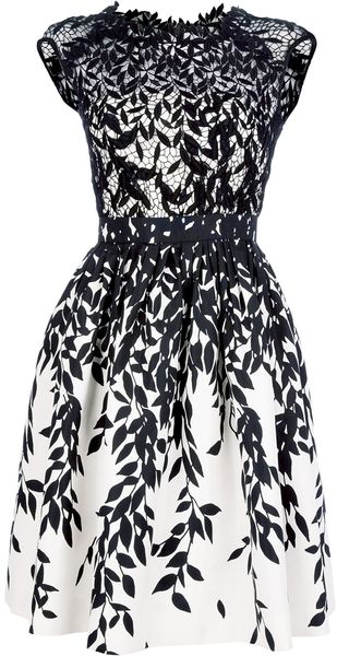 Blumarine Flared Lace Dress - Lyst
