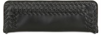 Bottega Veneta Intrecciato Trim Leather Clutch - Lyst