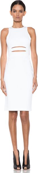 Cushnie Et Ochs Oscar Floating Belt Dress in White - Lyst