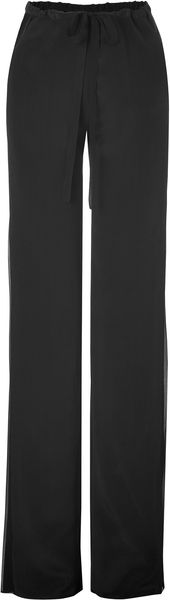 Emilio Pucci Drawstring Silk Pants in Black - Lyst