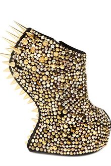 Giuseppe Zanotti 150mm Suede Spiked Sculptural Wedges - Lyst