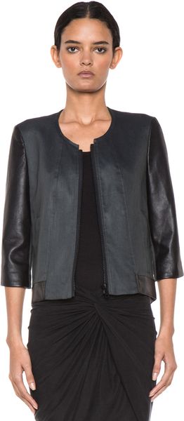 Helmut Lang Twill Bomber Jacket in Midnight Pearl - Lyst