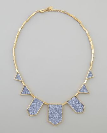 House Of Harlow Stingray Embossed Station Necklace - Lyst