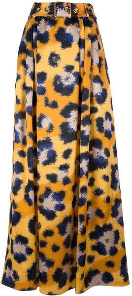 Kenzo Leopard Print Skirt - Lyst
