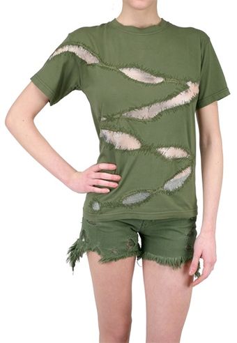 Loha Vete Metal Mesh Destroyed T-shirt - Lyst